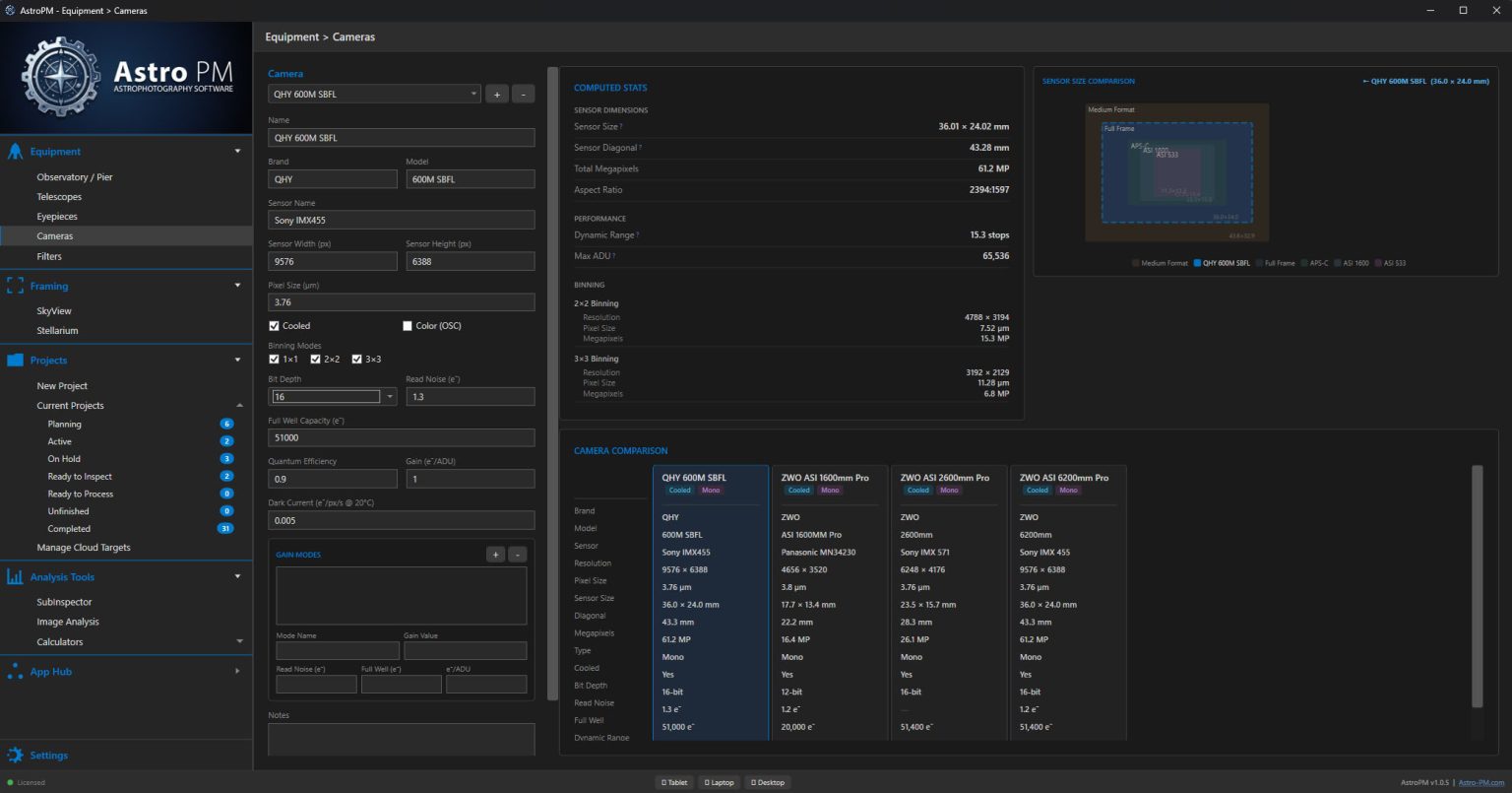 Astro PM — Astrophotography Project Management Software